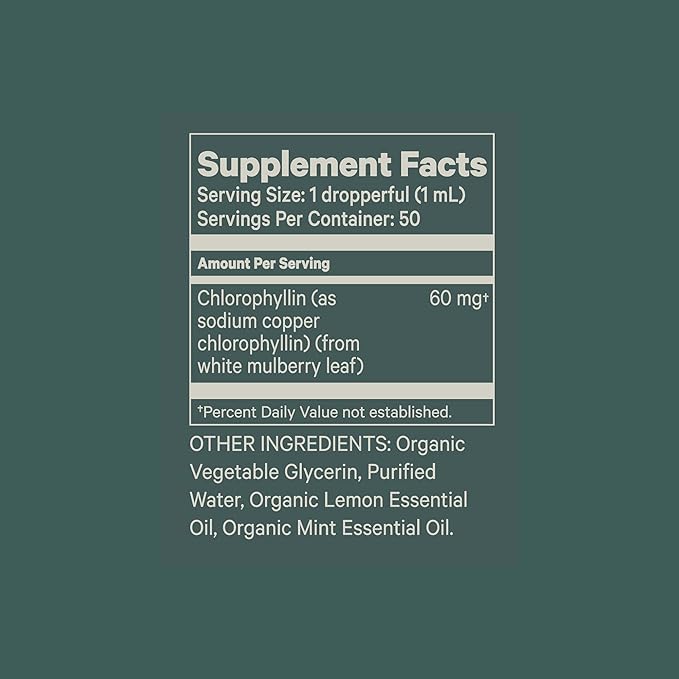 Juna Chlorophyll Liquid Drops, 3X Potency Concentration - Detox, Debloat, Cleanse, Internal Deodorant, Energy & Cellular Support Supplement - Fresh Minty Lemon Taste-StrideForce Fitness