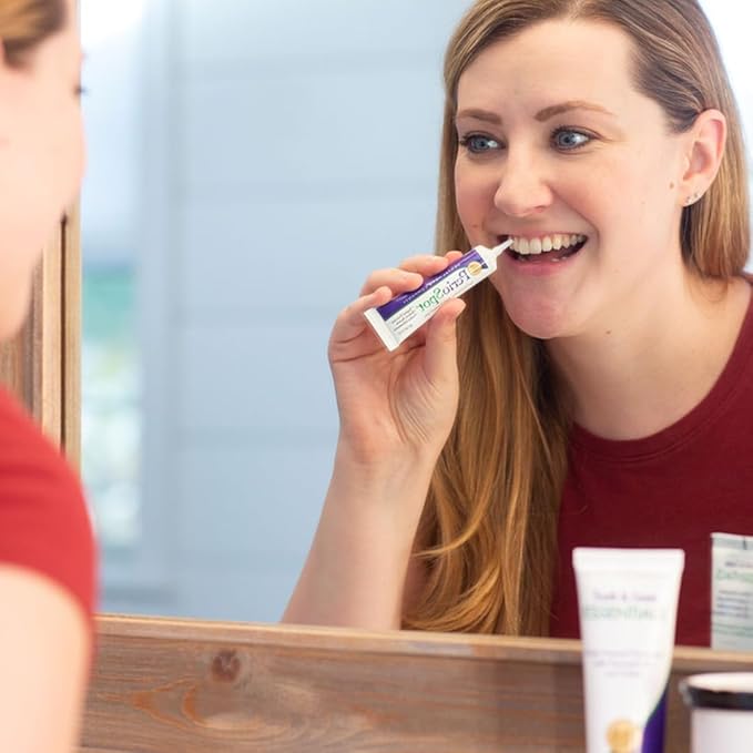 Dental Herb Company - PerioSpot Mouth Sore and Gum Care Gel - Soothes and relieves discomfort from Canker sores and Gum Irritation (.5 oz.)