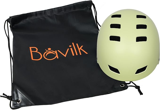 Bike Helmet 3 Sizes for Teenager Kids Youth Adults,Bavilk Skateboard Helmet Adjustable Multi-Sport Bicycle Cycling Scooter Roller Skate Inline Skating Rollerblading for Girls Boys Women Men Teen-StrideForce Fitness