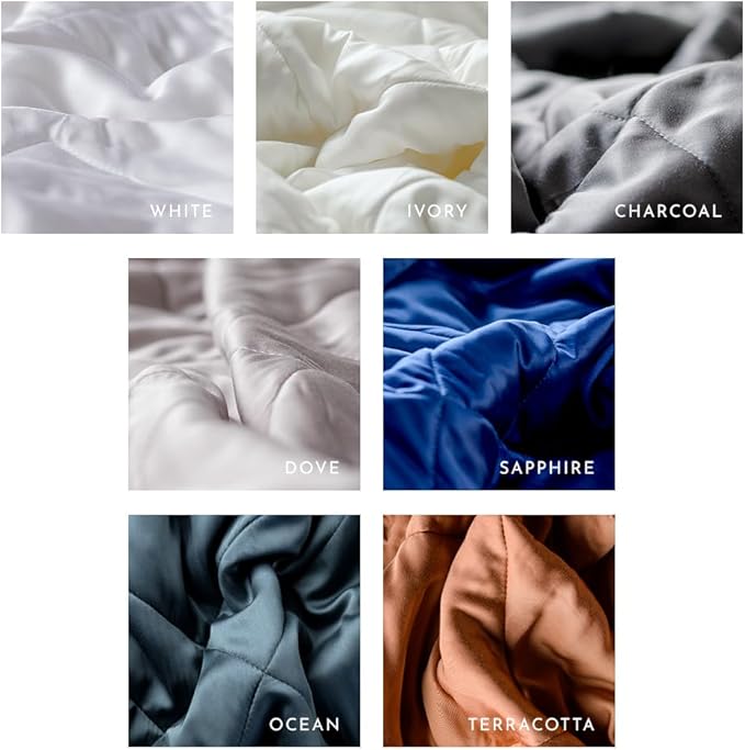 LUXOME Lightweight Blanket | 100% Rayon (Viscose) from Bamboo Fabric & Fill | Full/Queen - 86"x92" | Super Soft | Thermal-Regulating | White-StrideForce Fitness