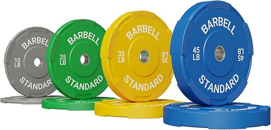 Mikolo Weight Plates 2 Inch, Bumper Plates with Enhanced Grip, Olympic Weight Plates for Strength Training and Weight Lifting-StrideForce Fitness