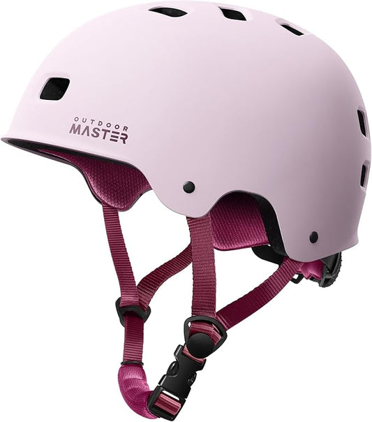 OutdoorMaster Skateboard Cycling Helmet - Two Removable Liners Ventilation Multi-Sport Scooter Roller Skate Inline Skating Rollerblading for Kids, Youth & Adults-StrideForce Fitness