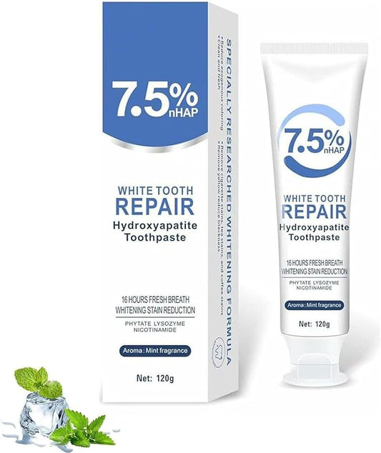 Nano Hydroxyapatite Toothpastes for Enamel Protection and Tooth Strengthening, Gentle Mint, Fresh Breath, Daily Use for Oral Health, Natural and Safe 2.16 oz