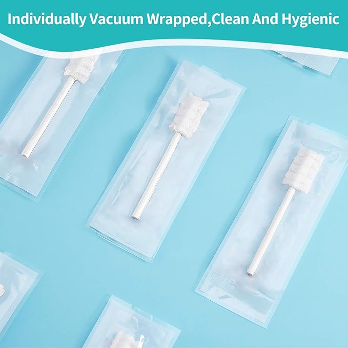 dearlomum Baby Tongue Cleaner, Newborn Toothbrush, 96PCS Disposable Infant Toothbrushes, Gauze Gum Cleaner Toothbrush Baby Oral Cleaning Stick Dental Care for 0-36 Months