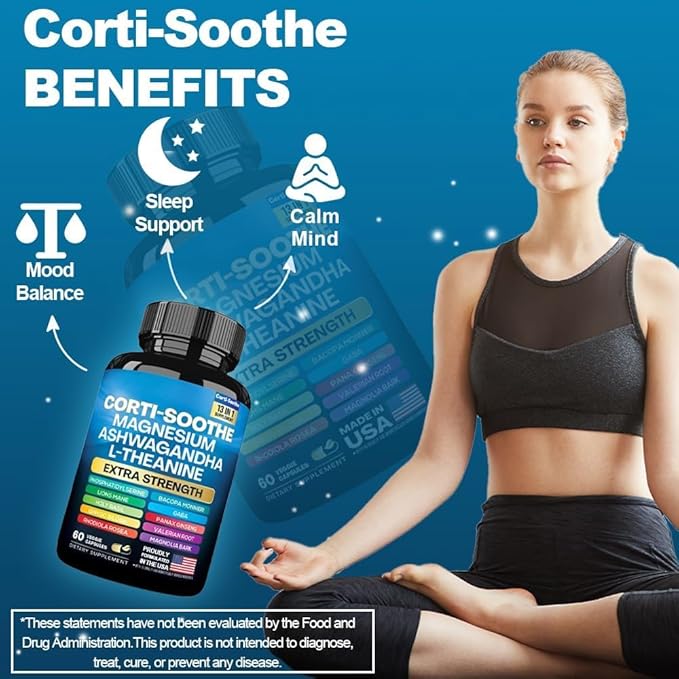 ALongDeng Soothe-Smooth Bundle,Soothe & Smooth Bundle Multivitamin Combo, Cortisol Support Myo-Inositol Multivitamin Combo with Magnesium Glycinate, Ashwagandha, L-Theanine & Herbal Blend - D-StrideForce Fitness