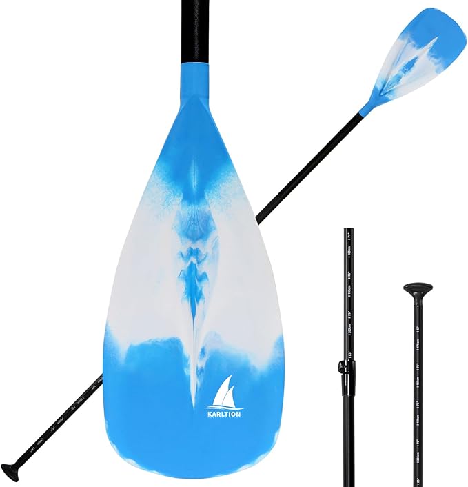 SUP Paddle - 3-Piece Adjustable Aluminium SUP Paddle with Glass Fiber Blade for Surfing, Floating, Water Sports-StrideForce Fitness