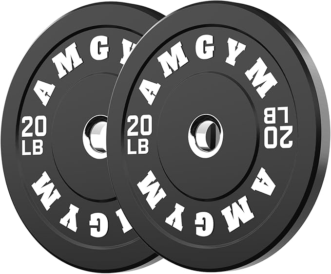 2 Inch Bumper Plates，10-500lbs，Barbell Rubber Olympic Weight Plates Set for Home Gym, Strength Training & Weight Lifting, Multiple Options Colors-StrideForce Fitness