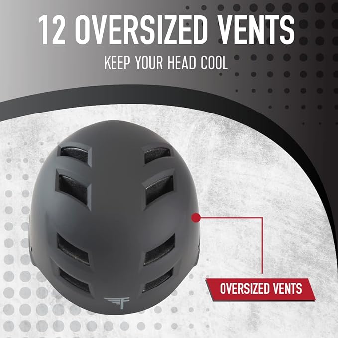 Flybar Bike Helmet- Multi Sport Dual Certified Adjustable Dial, Lightweight Skateboard Helmet, Roller Skating, Pogo, Electric Scooter, Snowboard, Boys and Girls Kids- Adults Helmets-StrideForce Fitness