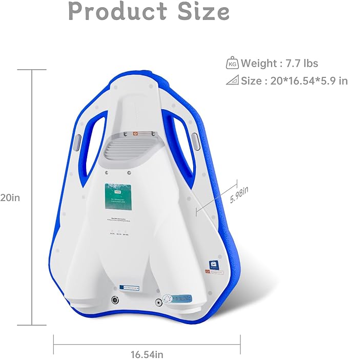 Electric Swimming Kickboard for Kids,Motorized Swim Board with Water Gun, Motorized Swim Training for Children Adults, 60N Thrust, 198 lbs Buoyancy, 25V Rechargeable Battery-StrideForce Fitness