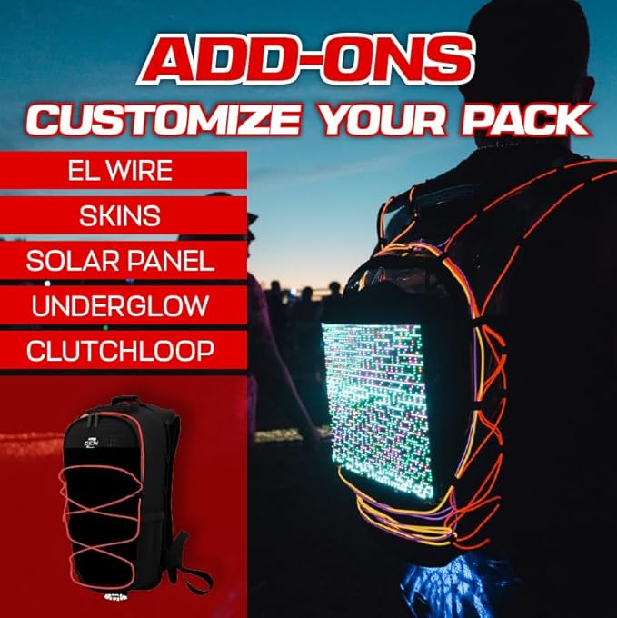 RAVERUNNER® Dino Festival Water Backpack - Dual Chamber Hydration - 3L Insulated Water Backpack for Raves, Festivals, Hiking, Running - Festival Hydration Pack for Hydration Backpack Rave-StrideForce Fitness