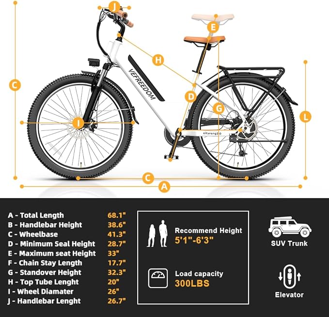 𝟏𝟎𝟎𝟎𝐖 Peak Electric Bike for Adults,up 𝟖𝟎 Miles Removable Battery Ebike, 26" UL Certified Electric Mountain E Bike,Adult Electric Bicycles for Commute Beach Snow-StrideForce Fitness
