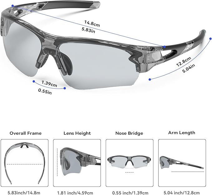 BEACOOL Polarized Sports Sunglasses for Men Women Youth Baseball Fishing Cycling Running Golf Motorcycle Tac Glasses UV400-StrideForce Fitness