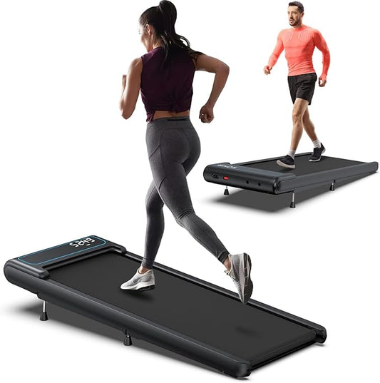 COZYINN 10% Incline Walking Pad - 2.5HP 4MPH/7.6MPH 265/340+lb Capacity Treadmills for Home, Portable Foldable Adjustable Incline Treadmill with Wide Running Area, Mute Control, Works with KINOMAP-StrideForce Fitness