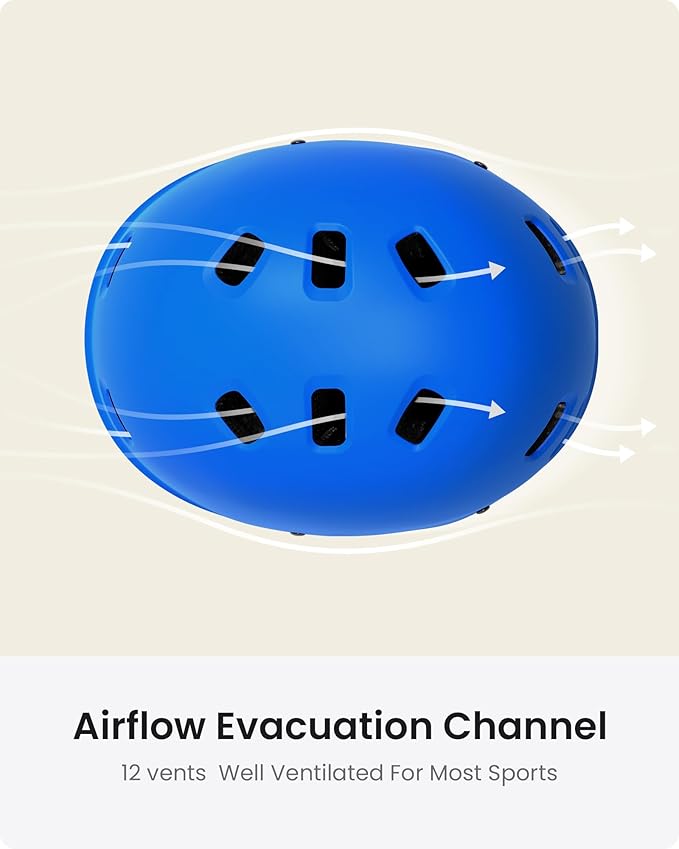 OutdoorMaster Skateboard Cycling Helmet - Two Removable Liners Ventilation Multi-Sport Scooter Roller Skate Inline Skating Rollerblading for Kids, Youth & Adults-StrideForce Fitness