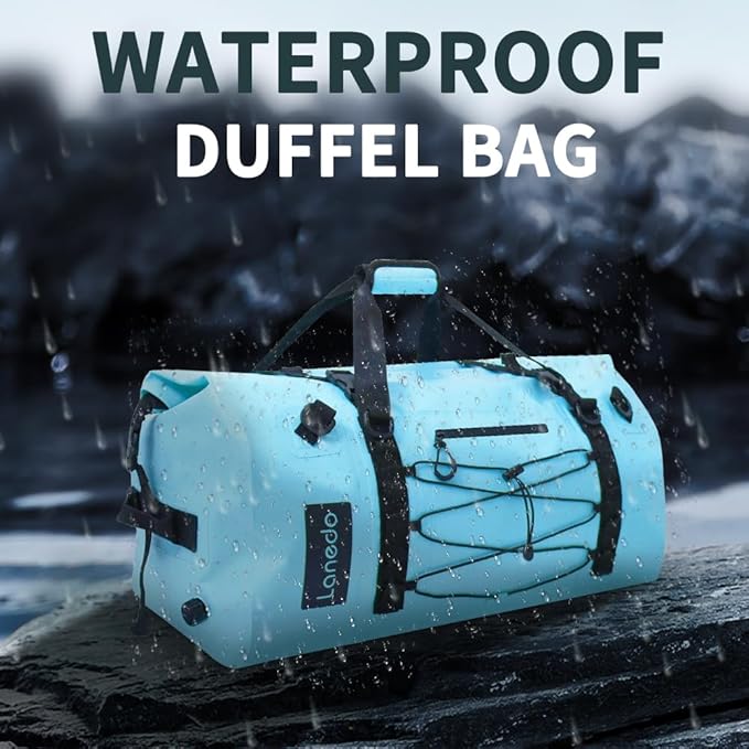 80L Dry Bag Large Waterproof Bag Roll-Top Heavy Duty Fishing Duffel Bag with Durable Straps & Handles for Kayaking Paddle boarding Boating Rafting Fishing-StrideForce Fitness