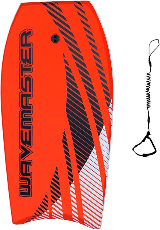 44 inch Body Board Ultimate Wavemaster Pro Bodyboard, Super EPS Core with Pro Quality Wrist Leash-StrideForce Fitness