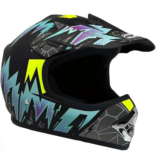 MMG Adult Motorcycle Off Road Helmet DOT - MX ATV Dirt Bike Motocross UTV - with Goggles-StrideForce Fitness