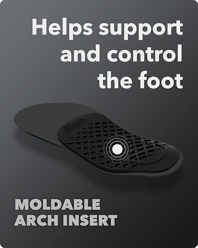 Spenco Rx Arch Support - Lightweight, Orthotic Shoe Inserts with 4-Way Stretch Fabric & SpenCore Layer for Shock Absorption, Odor Control & All-Day Comfort & Stability - Fits Most Shoes-StrideForce Fitness