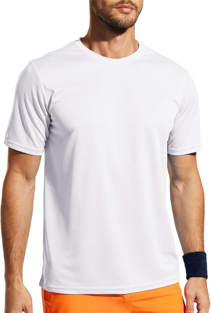 MIER Men's Quick Dry Workout Shirts Moisture Wicking Running Athletic Performance T-Shirts Recycled Polyester Top Tee-StrideForce Fitness