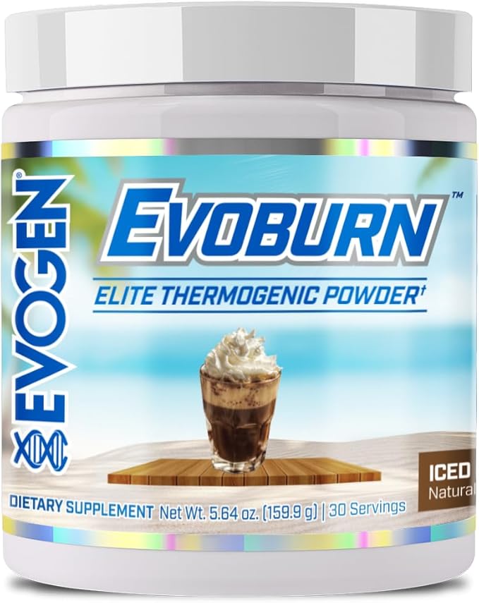 Evogen Evoburn - Thermogenic Fat Burner for Men & Women | Energy, Focus, & Appetite Control | Advanced Metabolism Booster Fat Burner Formula with MitoBurn & Caffeine | Iced Mocha Coffee | 30 Servings-StrideForce Fitness