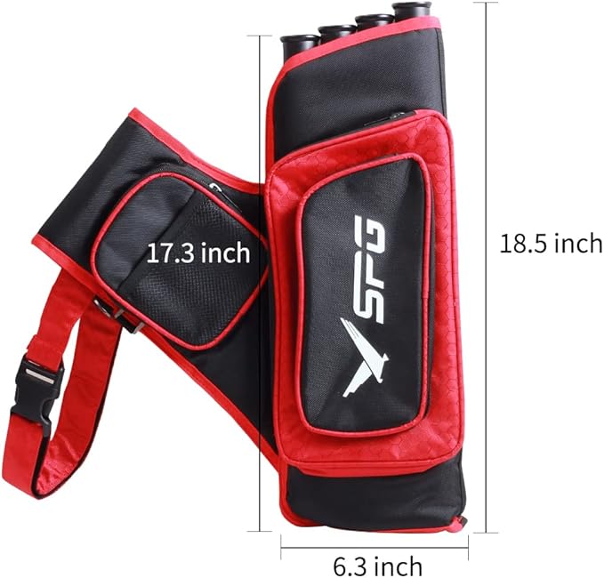 SOPOGER Archery Hip Quiver for Arrows - 3 or 4 Tube Bow Belt Quiver Waist Hanged for Youth Teens Adults Compound Bow Recurve Bow Target Shooting-StrideForce Fitness