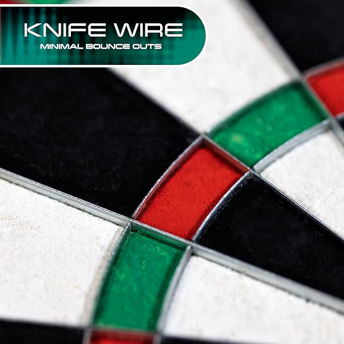 Harrows Dart Board Quadro I Unique and Exclusive 3 Scoring Zones I Ultimate Challenge 240 Maximum Score I Darts Board with Ultra Thin Knife Wire I Compatible with Dart Board Stand, Dart Board Lighting-StrideForce Fitness