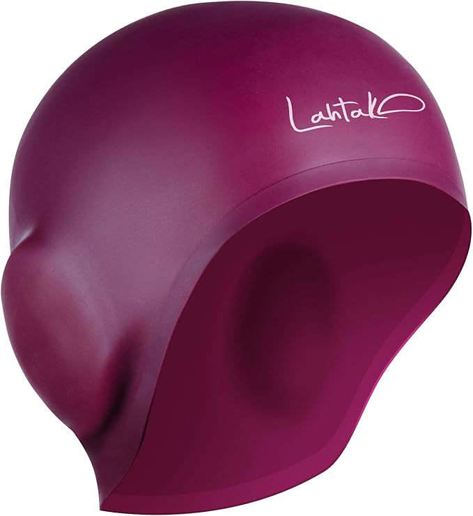 3D Swim Caps - Ear Protection Swimming Cap for Women & Men - Silicone, Waterproof - Fits Long & Short Hair - Adult & Youth-StrideForce Fitness