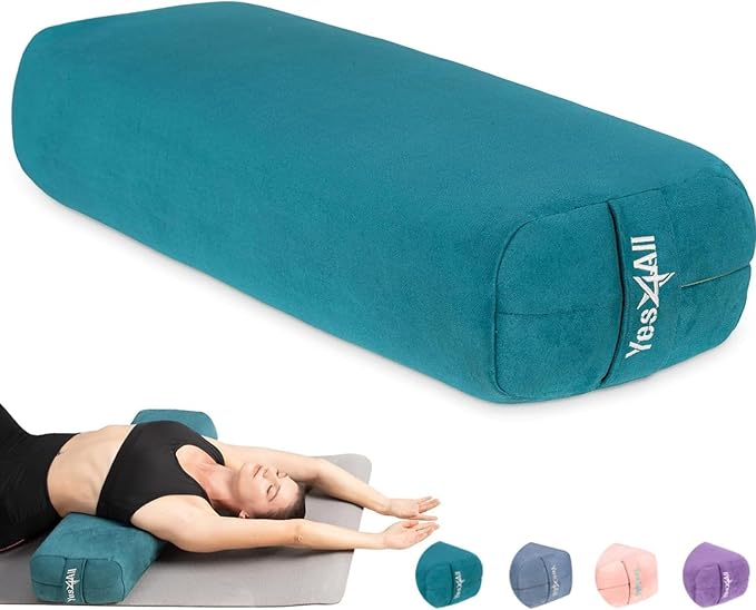 Yes4All Triple-Layer Sponge Yoga Bolster Pillow for Restorative Yoga & Meditation - Versatile Yoga Support Pillow, Balance & Poses Modification-StrideForce Fitness