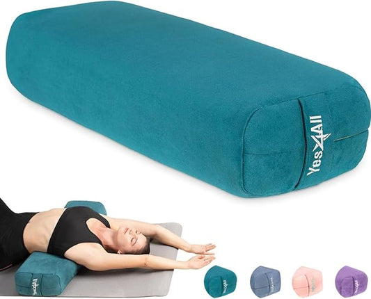 Yes4All Triple-Layer Sponge Yoga Bolster Pillow for Restorative Yoga & Meditation - Versatile Yoga Support Pillow, Balance & Poses Modification-StrideForce Fitness