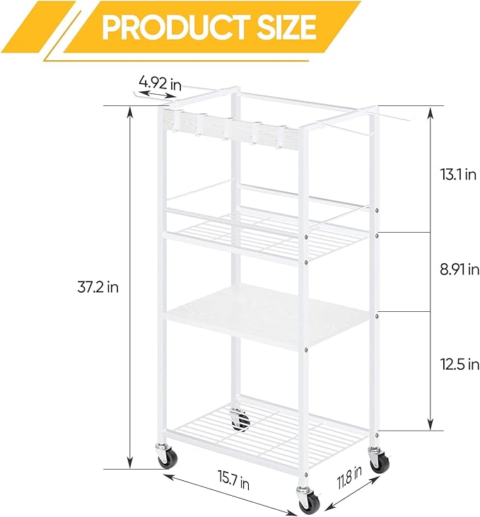 Home Gym Storage Rack, Heavy Duty Yoga Mat Holder Workout Equipment Storage Organizer Weight Rack with Hooks & Wheels for Dumbbells Kettlebells Dumbbell Yoga Block Foam Rollers Yoga Strap Resistance Bands, Fitness Exercise Equipment-StrideForce Fitness