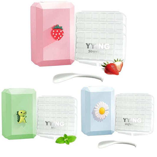 3+9 Pack Orthodontic Wax for Braces Aligners 360 Precut Wax Dots, Braces Wax, Tooth Wax for Braces, Hardcover Box Dental Wax with Mirror for Home Travel Office, Mixed Flavors