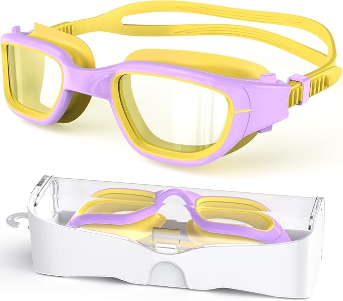 Kids Swim Goggles,Swimming Goggles for Kids 6-14, Anti-Fog UV Protection Pool Glasses for Boys Girls-StrideForce Fitness