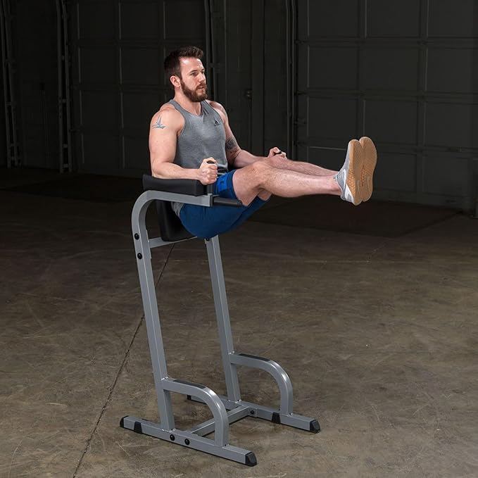 Body-Solid (GVKR60) Vertical Knee Raise with Dip Station for Abdominal and Core Training, Home and Commercial Gym-StrideForce Fitness