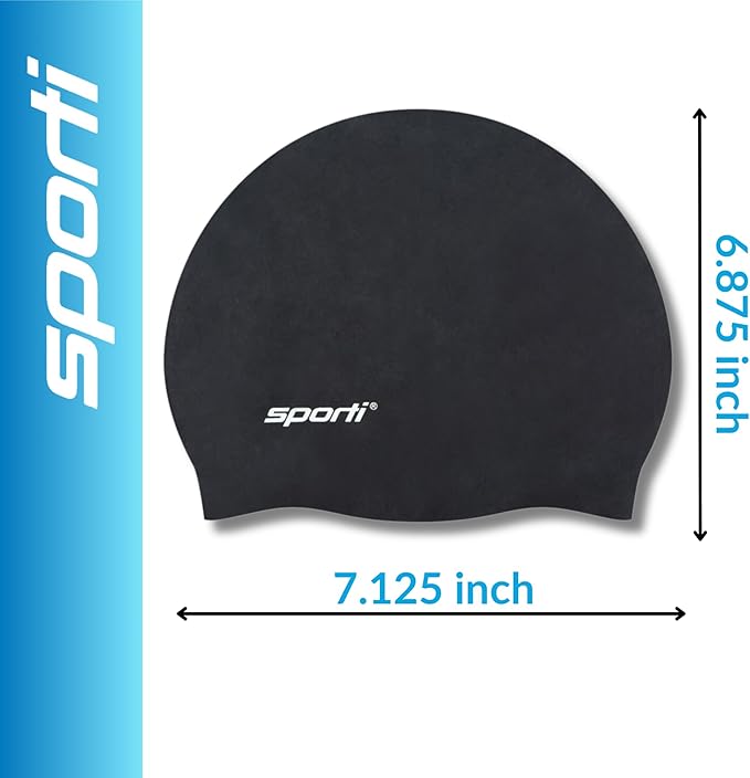 Sporti Silicone Swim Cap for Kids, Unisex Youth Swimming Cap, Protection Bathing Caps for Your Children, Aged 2-10-StrideForce Fitness