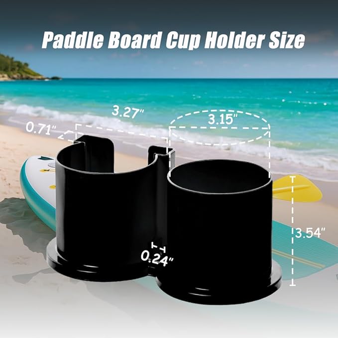 Paddleboard Cup Holder, Kayak Drink Holder for Paddle Board Cup and Phone Holder, Sup Surfboards Canoes Kayak Paddle Board Accessories for Types of Cup Bottle Drink-StrideForce Fitness