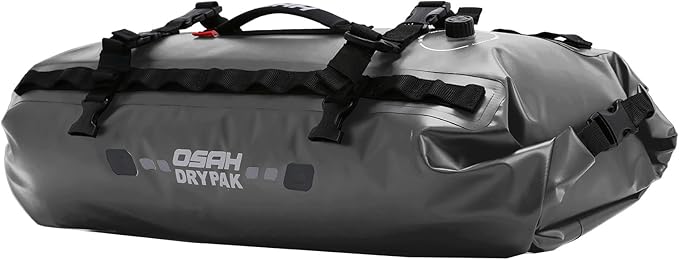 Waterproof Duffel& Luggage Bag - Motorcycle Dry Bag Tail Saddle Bags with Roll Top Closure,Large Storage Space,for Camping, Kayaking, Fishing & Traveling(Grey, 20L)-StrideForce Fitness