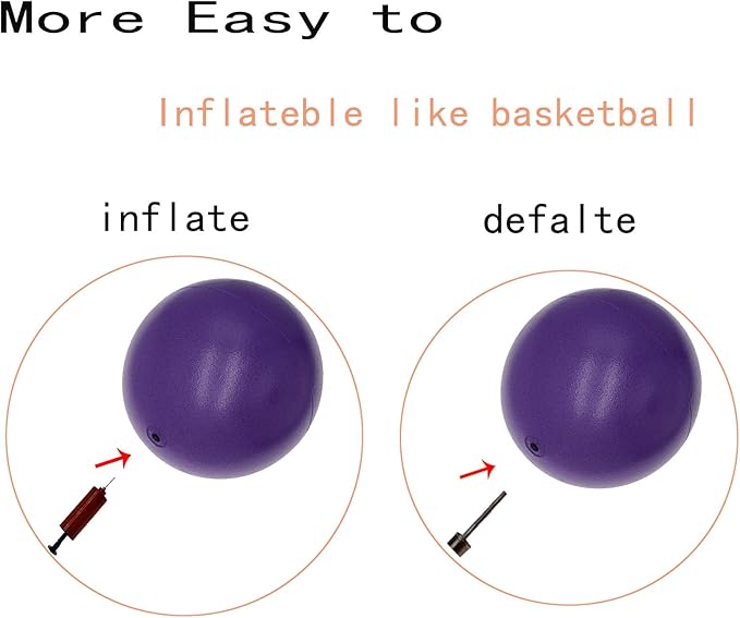 Small Exercise Ball for Between Knees, 6 inch Pilates Ball with Pump, Mini Yoga Core Ball Physical Therapy-StrideForce Fitness