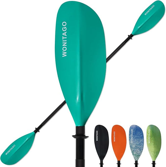 Kayak Paddles with Alloy Shaft and PP Blade, Floating Kayaking Oars, Adjustable 230-250 cm/90-98 Inches, 210-230 cm/82-90 Inches-StrideForce Fitness