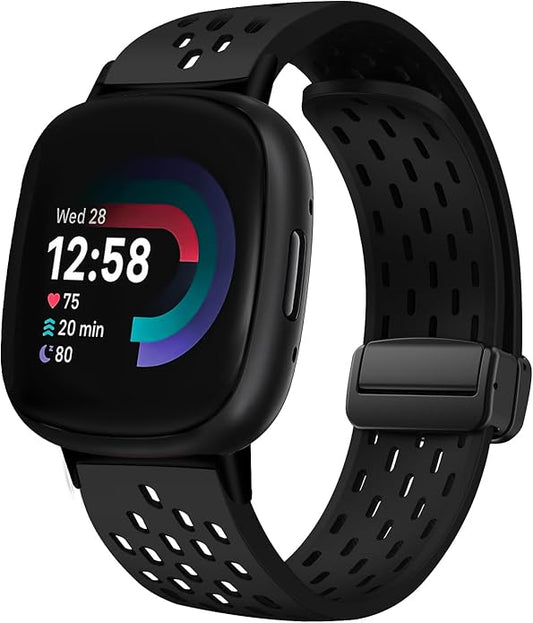 Magnetic Anti Sweat Sport Band Compatible for Fitbit 2/Fitbit Versa 4/Fitbit Sense/Fitbit 3, Waterproof