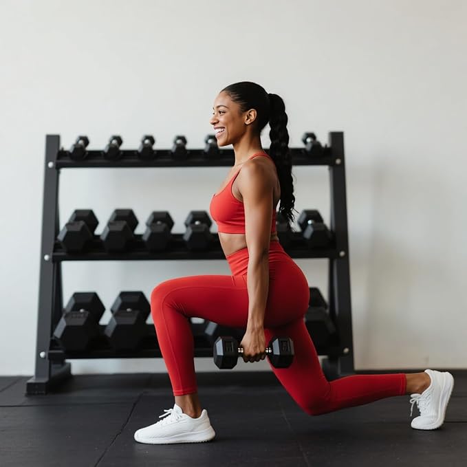 350/450/550 lbs Hex Weight Dumbbell Sets with Rack 5-50 lbs Hand Weights for Strength Training for Home Gyms Men Women Rubber Iron Rubber Coated Exercise & Fitness Muscle-StrideForce Fitness