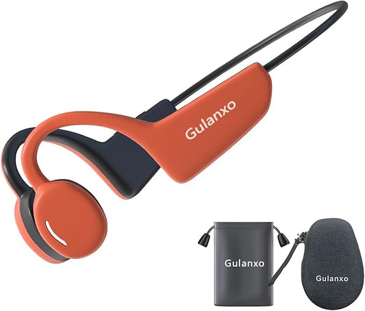 Open Ear Headphones, Open Wireless Earphones, 15HBluetooth Playback 5.3 Sports Earphones, Built-in Microphone, Suitable for Sports Running,Exercise (Black&Orange)-StrideForce Fitness