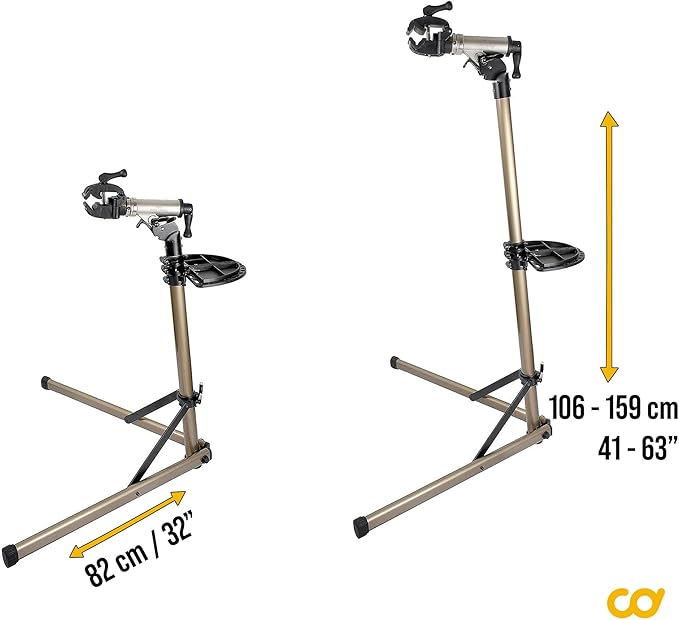 BikeHand Bike Repair Stand | Lightweight & 360 Adjustable Home Bicycle Mechanics Workstand w/Magnetic Tool Plate | Quick Release Portable Bike Maintenance Stand for Mountain & Road Bike-StrideForce Fitness
