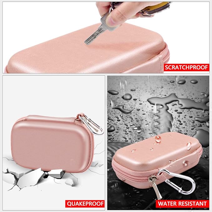 MP3 & MP4 Player Case for SOULCKER/G.G.Martinsen/Grtdhx/iPod Nano/Sandisk Music Player/Sony NW-A45 and Other Music Players with Bluetooth. Fit for Earbuds, USB Cable, Memory Card - Rose Gold-StrideForce Fitness