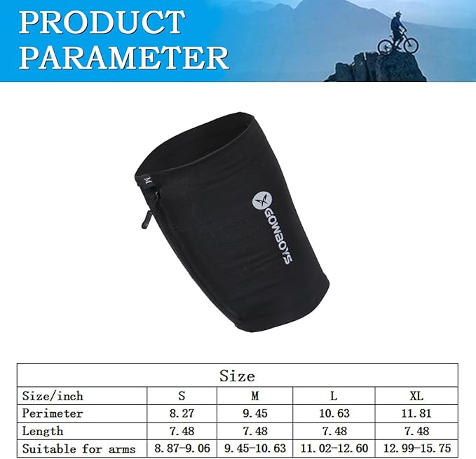 Running Phone Armband for Men Women,Universal Arm Bands for Phones Below 8 Inches,Waterproof Cell Phone Armband for Hiking,Running,Cycling,Climbing(Black M)-StrideForce Fitness