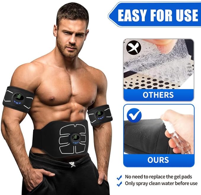 MarCoolTrip MZ Electronic Muscle Stimulator, Abs Stimulator Muscle Toner, Ab Machine Trainer for All Body, Fitness Strength Training Workout Equipment for Men and Women-StrideForce Fitness