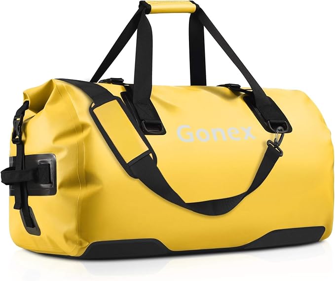 Gonex 40L 60L 80L Extra Large Waterproof Duffle Travel Dry Duffel Bag Heavy Duty Bag with Durable Straps & Handles for Kayaking Paddleboarding Boating Rafting Fishing-StrideForce Fitness