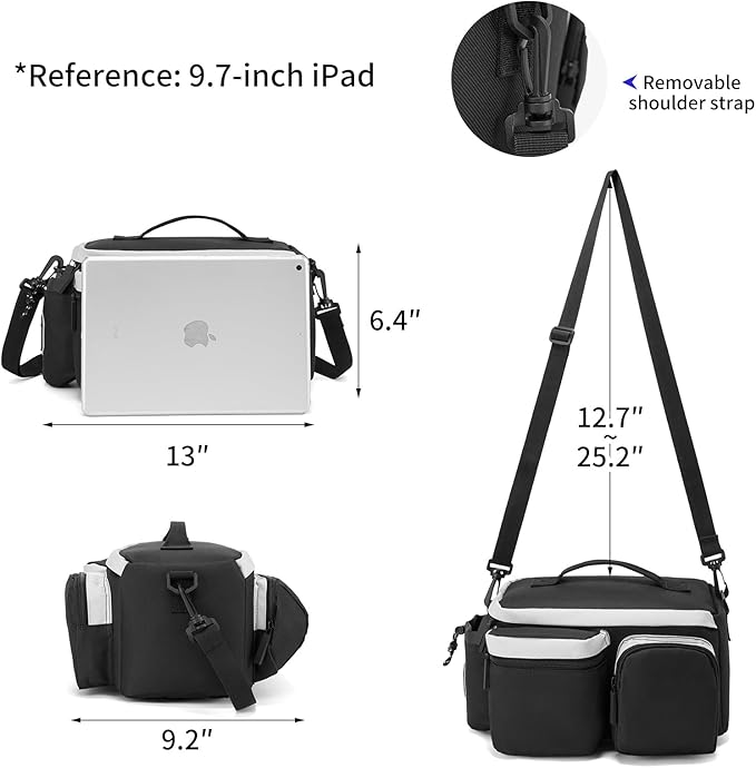 Bike Rear Rack Bag Waterproof Ebike Mountain Bicycle Saddle Bag 12L Cycling Pannier Trunk with Reflector & Shoulder Strap for Commuter Travel Outdoor-StrideForce Fitness