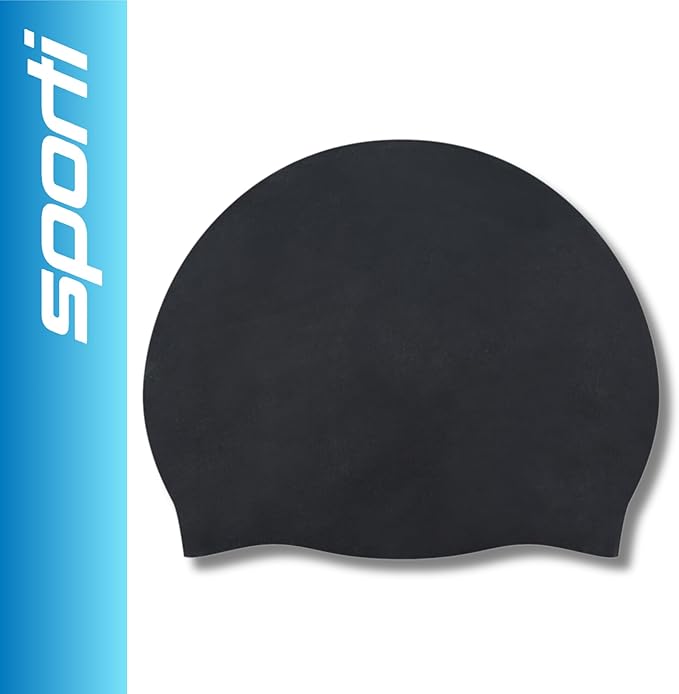 Sporti Silicone Swim Cap for Kids, Unisex Youth Swimming Cap, Protection Bathing Caps for Your Children, Aged 2-10-StrideForce Fitness