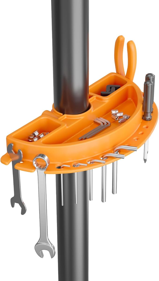 teraysun Bike Repair Stand (Max 66lbs/30kg) - Foldable Workstand with Magnetic Tool Tray (24.5x13cm), 360° Rotatable Head, GS Certified for 20-29" Mountain/Road Bikes-StrideForce Fitness