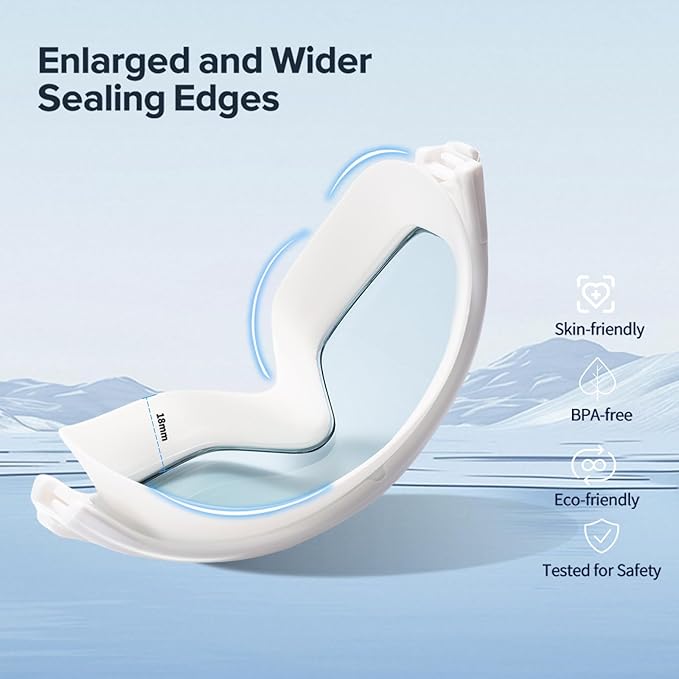 Adult Swimming Goggles,Leak-Proof,Anti-Fog Pool Glasses,Wide View Swim Goggles with Ear Plugs and Nose Clip-StrideForce Fitness